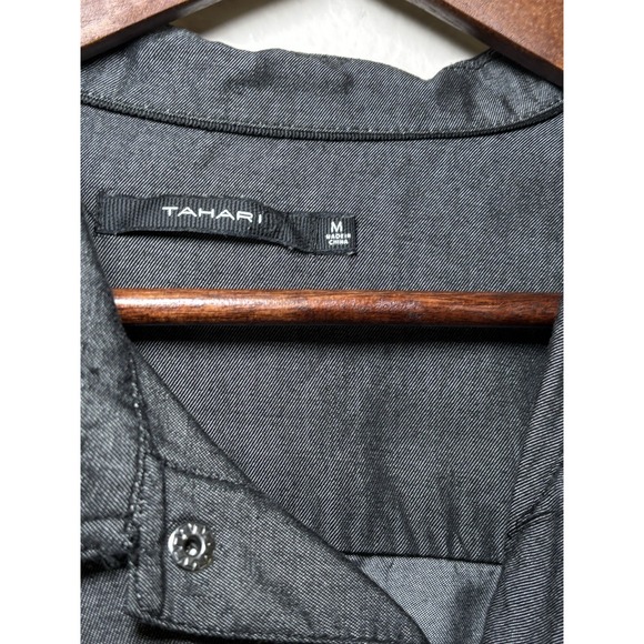 TAHARI Women's Short Jacket Lyocell Tencel Size Medium Casual Edgy Career - Picture 2 of 8